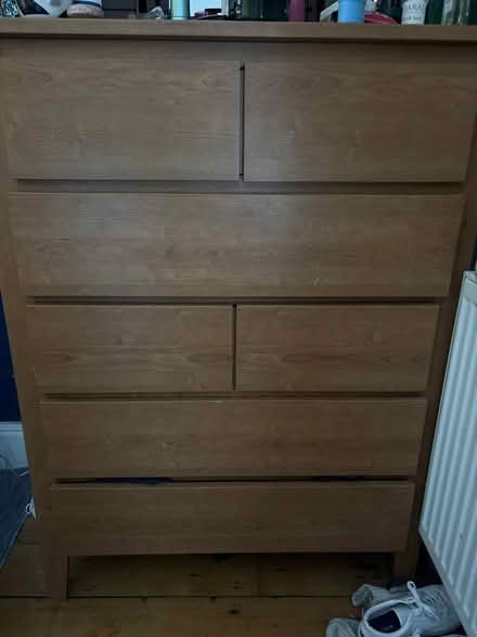 Photo of free Chest of drawers and bedside table (Greaves LA1) #1