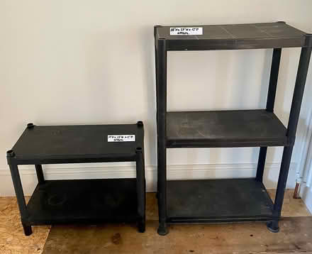 Photo of free 2 tier & 3 tier plastic shelf units (CO7 Wivenhoe) #3