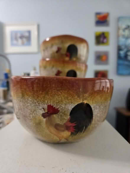 Photo of free Cute rooster bowls (Glenview near Northbrook) #3