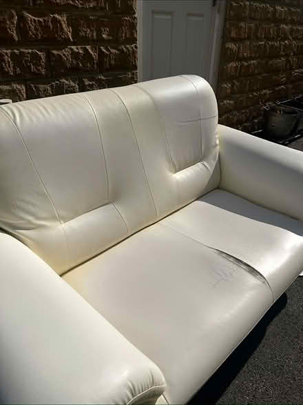 Photo of free white 3 Seater & 2 Seater sofa set (Scholes BD19) #1