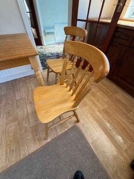 Photo of free Wooden table and 4 chairs (Slyne-with-Hest LA2) #1