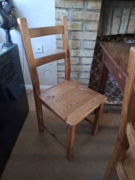 Photo of free Four wooden chairs (Petersfield CB1) #3