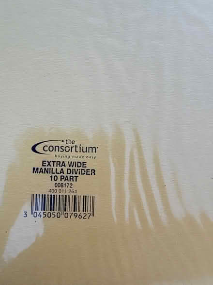 Photo of free File dividers (Poole, Baiter, BH15) #2