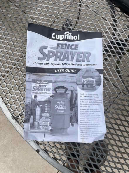 Photo of free Cuprinol fence sprayer (Groby LE6) #1