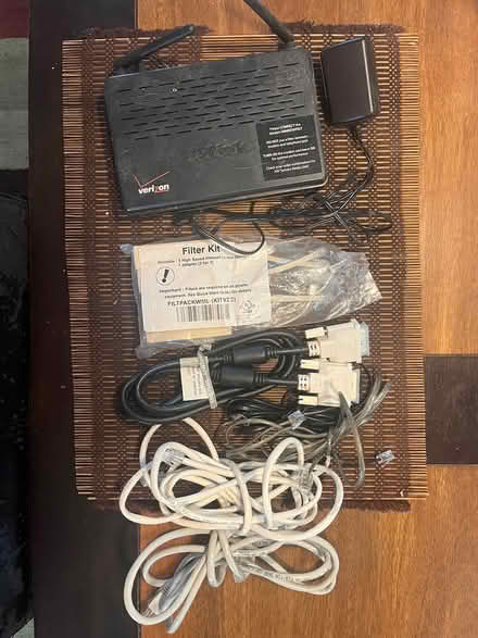 Photo of free Verizon router, misc cables (200th block off 13Th St SE) #1