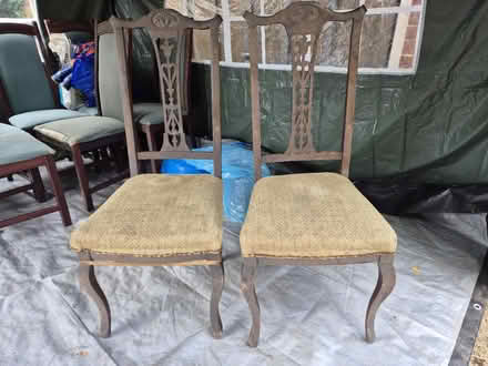 Photo of free 2 old upright chairs (Wokingham south RG40) #1