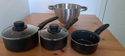 Photo of free Pans and colander (Hampton Hargate) #1