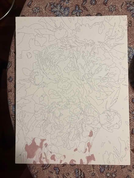 Photo of free Unfinished paint by numbers canvas (Metro Center) #1