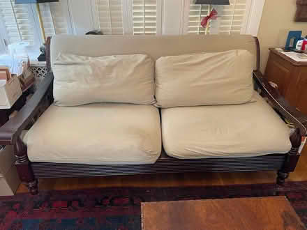 Photo of free wooden frame couch (Lyon Park) #1