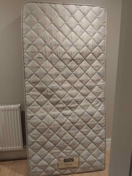 Photo of free Single White Wooden Frame+Mattress (Marlow SL7) #2