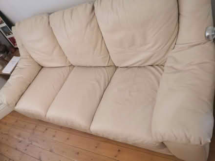 Photo of free Cream Leather Sofa Set, 4 piece (Wheatley OX33) #3