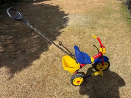 Photo of free Tricycle with pushing pole (Westcott, surrey) #1