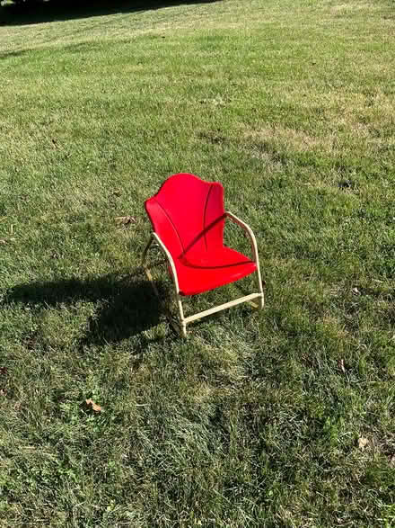 Photo of free Vintage metal child rocking chair (Maynard) #1