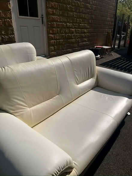 Photo of free white 3 Seater & 2 Seater sofa set (Scholes BD19) #2