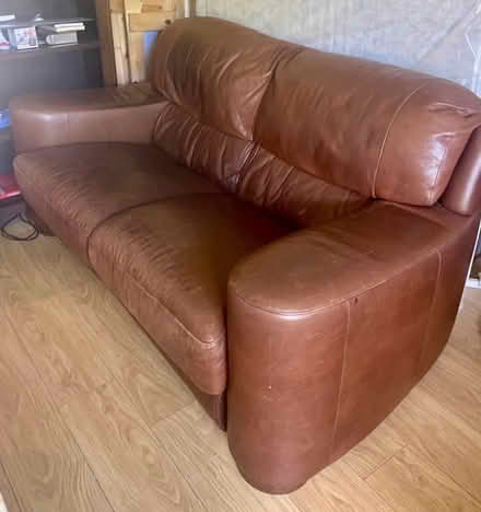 Photo of free Brown Italian Leather Sofa (White Cross LA1) #2