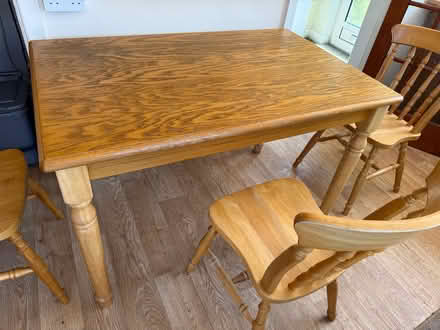 Photo of free Wooden table and 4 chairs (Slyne-with-Hest LA2) #2