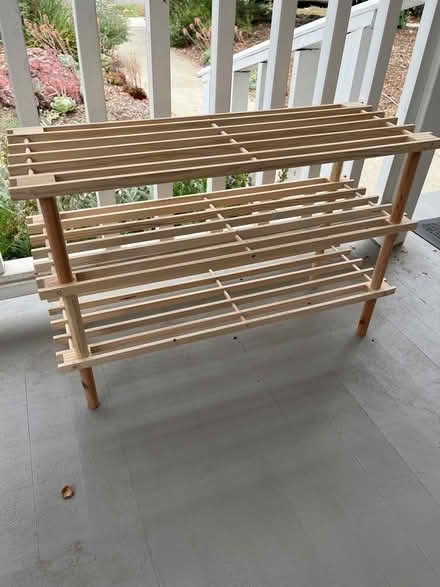 Photo of free Lightweight wooden rack (Downtown Mountain View) #1