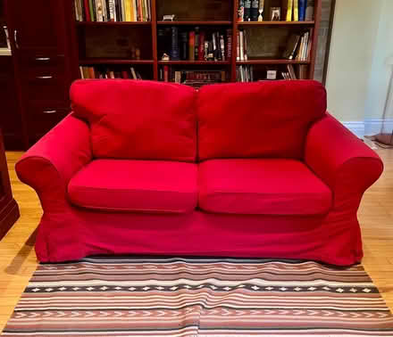 Photo of free Old comfy IKEA 2/3 sitter sofa (Gerrard/ Broadview area) #1