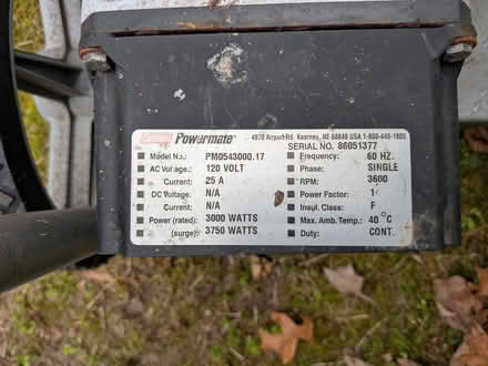 Photo of free portable generator (South Chelmsford) #2