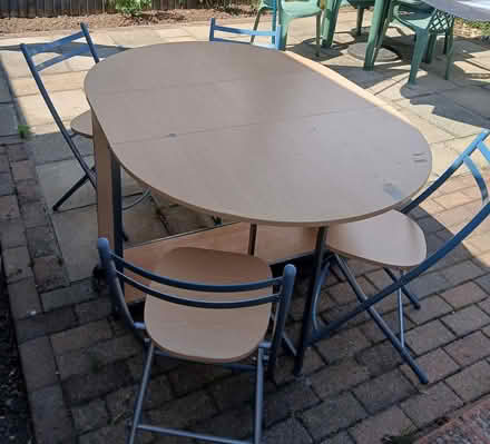 Photo of free Gateleg Table + 4 foldaway chairs (East Langdon, Dover. CT15 5JG) #2