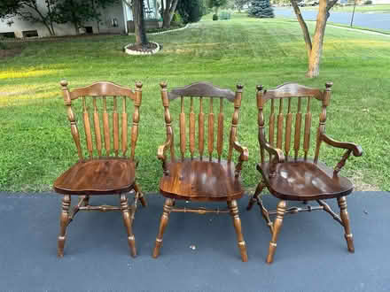 Photo of free 3 wooden chairs (Lansdale) #1