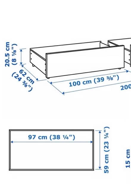 Photo of free New Under Bed Storage Drawer - Ikea Malm (Eastfields CR4) #3