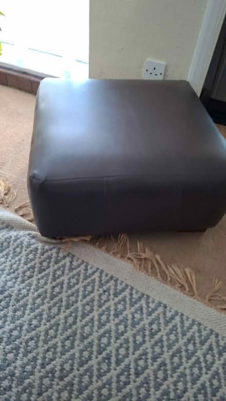 Photo of free Brown leather foot rest (Petersfield CB1) #1