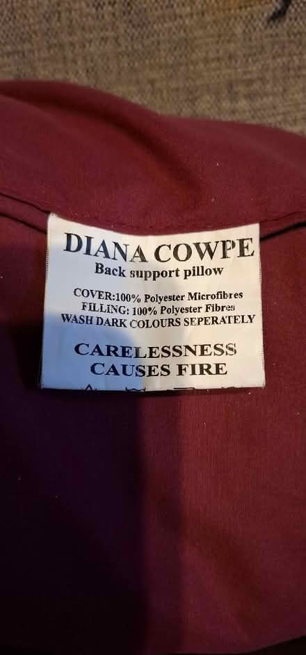 Photo of free Back support pillow (Harrogate HG1) #2