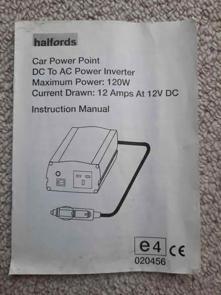 Photo of free Nearly new Halfords DC-AC Inverter (Desford LE9) #3