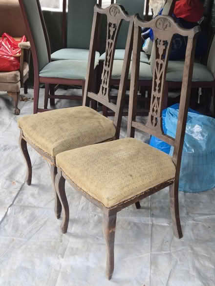 Photo of free 2 old upright chairs (Wokingham south RG40) #3