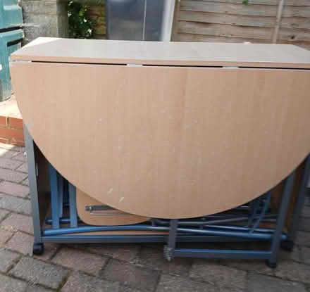 Photo of free Gateleg Table + 4 foldaway chairs (East Langdon, Dover. CT15 5JG) #1