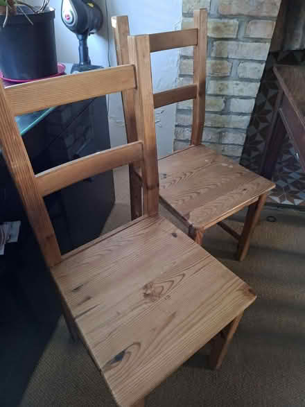 Photo of free Four wooden chairs (Petersfield CB1) #1