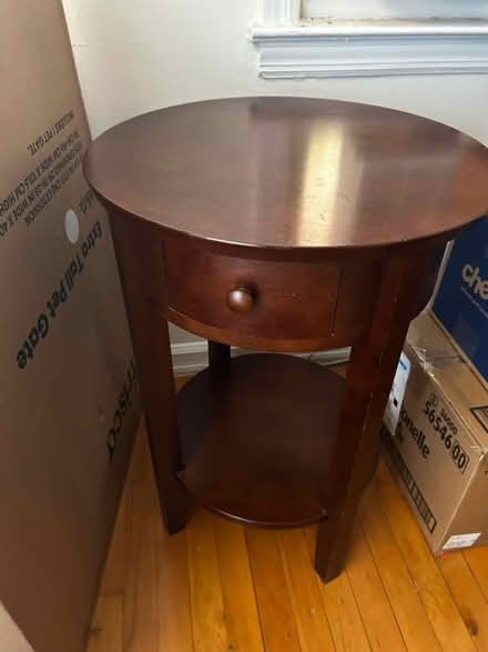Photo of free Two Circular Bedside Tables (Forest Hills) #1