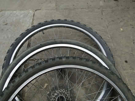 Photo of free Bicycles - two bicycle frames and 4x 26 inch wheels (Earls Barton NN6) #4