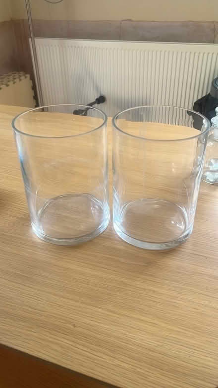 Photo of free 2 large glass vases (Catford SE6) #1