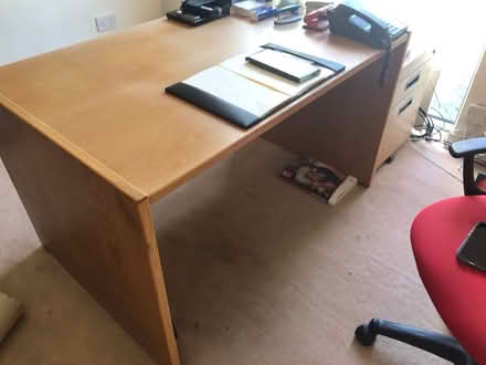 Photo of free Desk, filing cabinet and bookshelf (Rathmichael, Co Dublin) #2