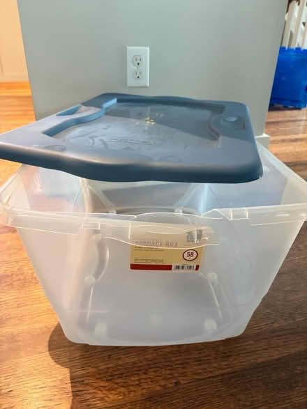 Photo of free Plastic storage bin with lid (Near Pen Park) #1