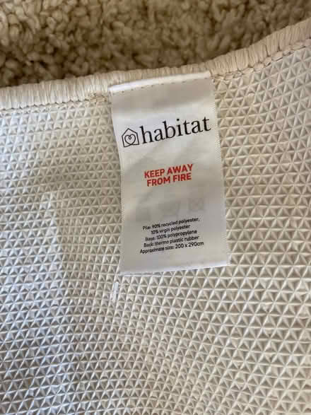 Photo of free Habitat Shaggy Rug (Wood Street Area E17) #2