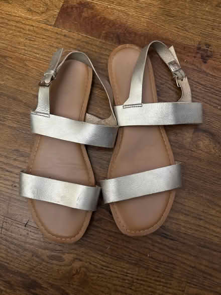 Photo of free Size 9 Silver Sandals (Clason Point Bronx NY) #1
