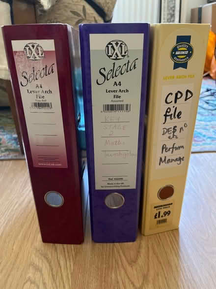 Photo of free Lever arch folders x 3 (Thame OX9) #2
