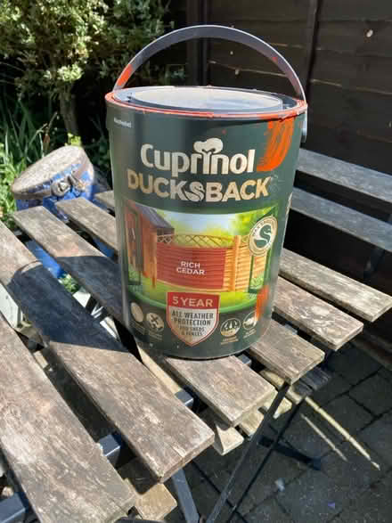 Photo of free Cuprinol 5 litre can (Flitwick) #1