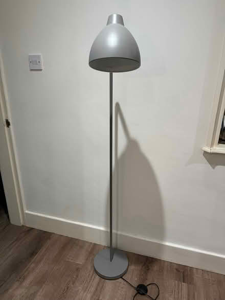 Photo of free Grey metal floor lamp (Halsall L39) #1