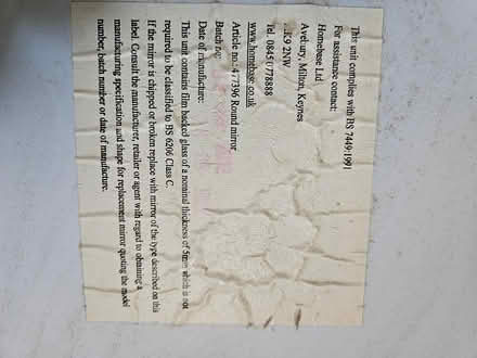 Photo of free Bathroom mirror (Kings Langley WD4) #3