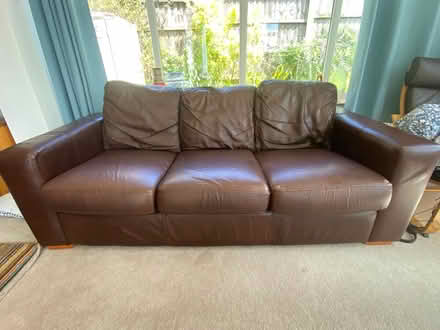 Photo of free Leather 3 seater chair (Belper) #2