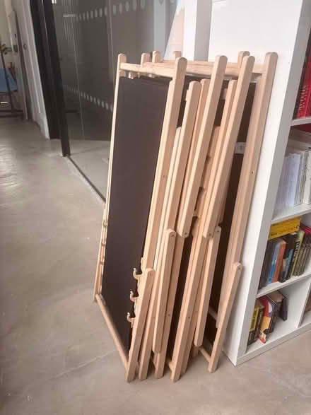 Photo of free Black Deck Chairs (Shoreditch EC2A) #1