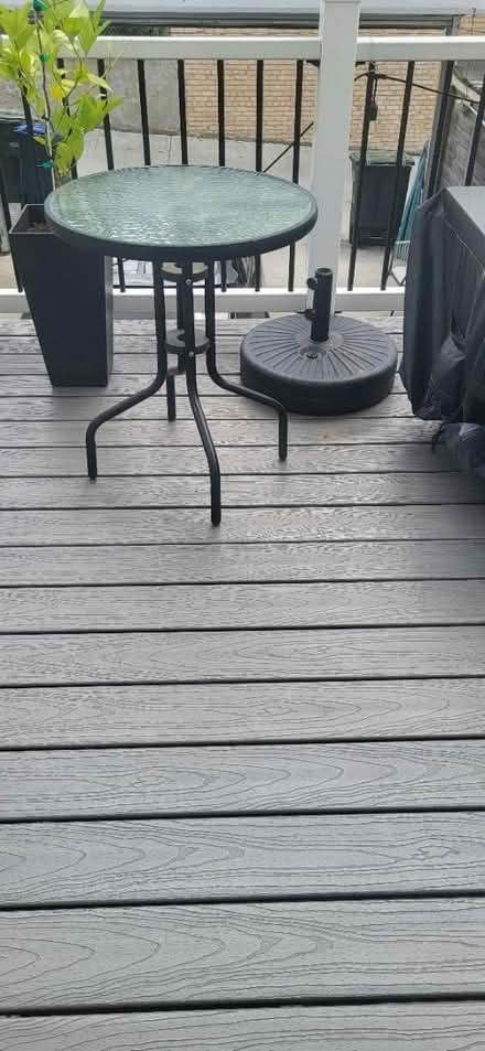 Photo of free Small round glass outdoor table (Petworth) #1