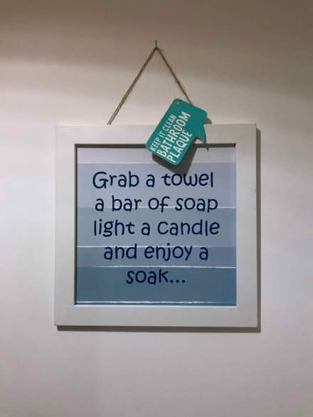 Photo of free Bathroom wall plaque (Erith DA8) #1