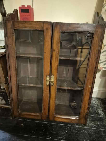 Photo of free Small wall-mounted cupboard with glass doors. (Central Lancaster LA1) #1