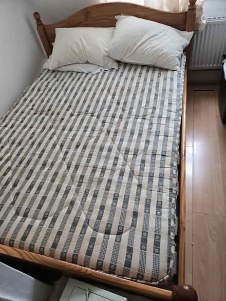 Photo of free Pine double bed in good condition (Tollington way N7) #1