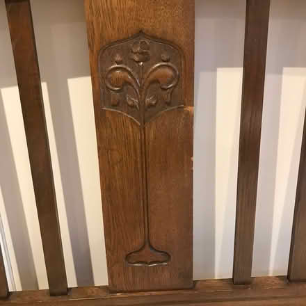 Photo of free antique wooden headboard art nouveau (Sockbridge CA10) #4